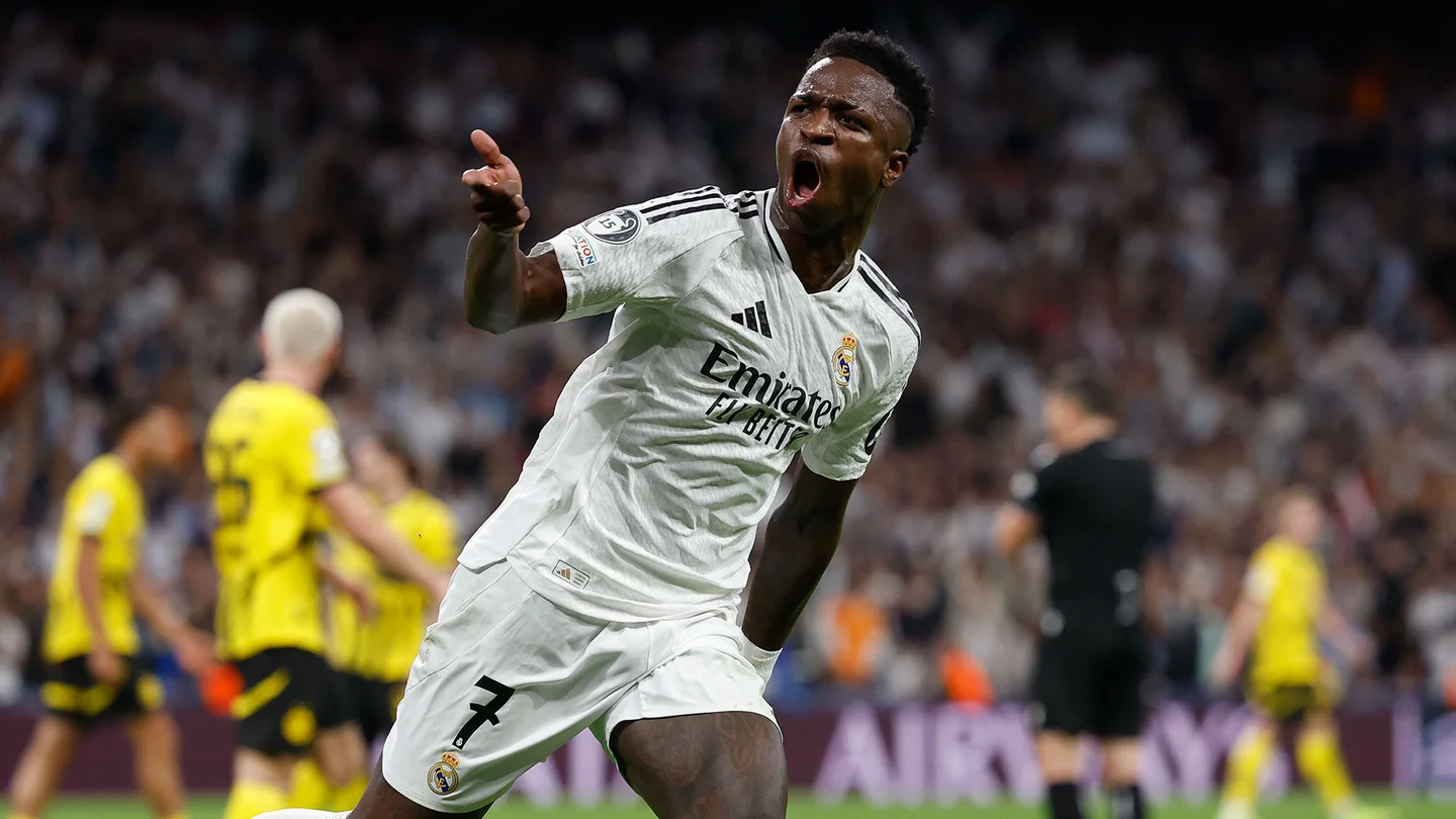 Vini Jr marca hat-trick pelo Real Madrid e manda recado para o Flamengo