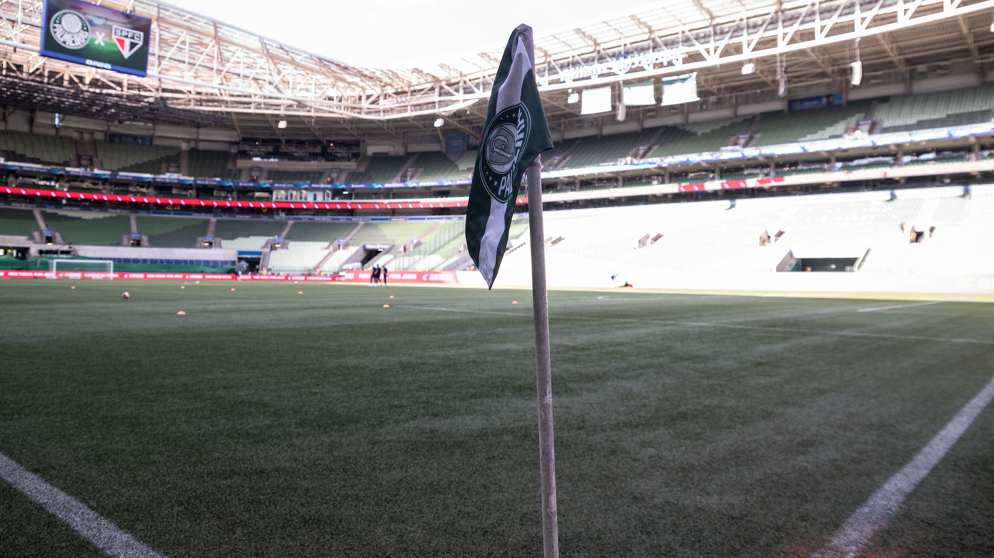 O Allianz Parque, do Palmeiras, é um dos estádios que possuem grama sintética no Brasil