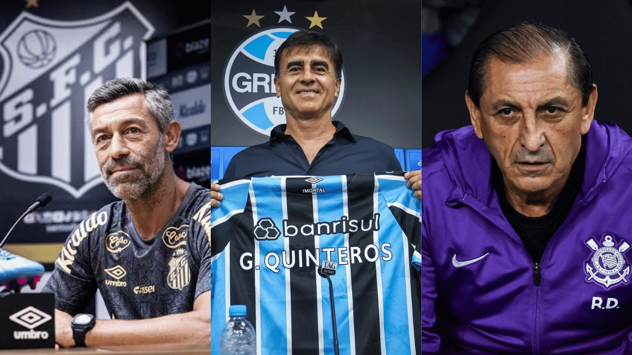 Veja opções de treinadores para Santos, Grêmio e Corinthians após demissões