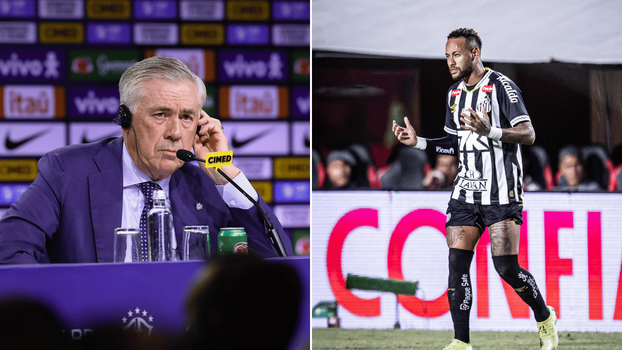 Ancelotti espera contar com Neymar e Rodrygo em breve na Seleção Brasileira