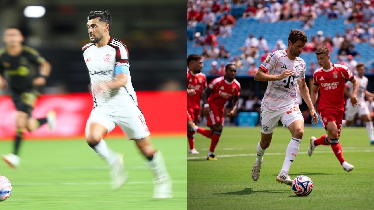 Flamengo encara Bayern de Munique de olho em uma vaga nas quarta de final (Fotos: Gilvan de Souza/Flamengo | Divulgação/Bayern de Munique)